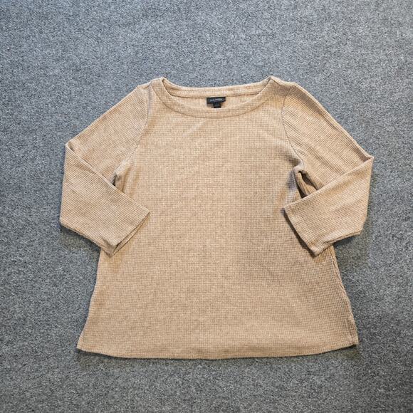 J. Jill Sweaters - J Jill Sweater Womens Size Small Tan Thermal Wearever Long Sleeve Capsule Casual